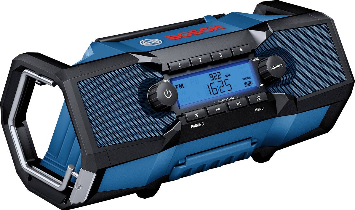 BOSCH Professional GPB 18V-2 C Baustellenradio UKW Bluetooth®, AUX spritzwassergeschützt