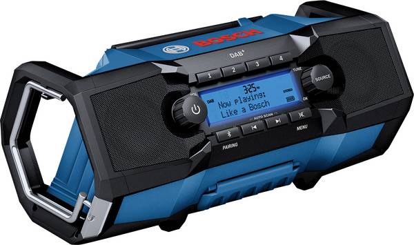 Bosch Professional GPB 18V-2 SC DAB+ Baustellenradio DAB+, UKW Bluetooth®, AUX  spritzwassergeschützt