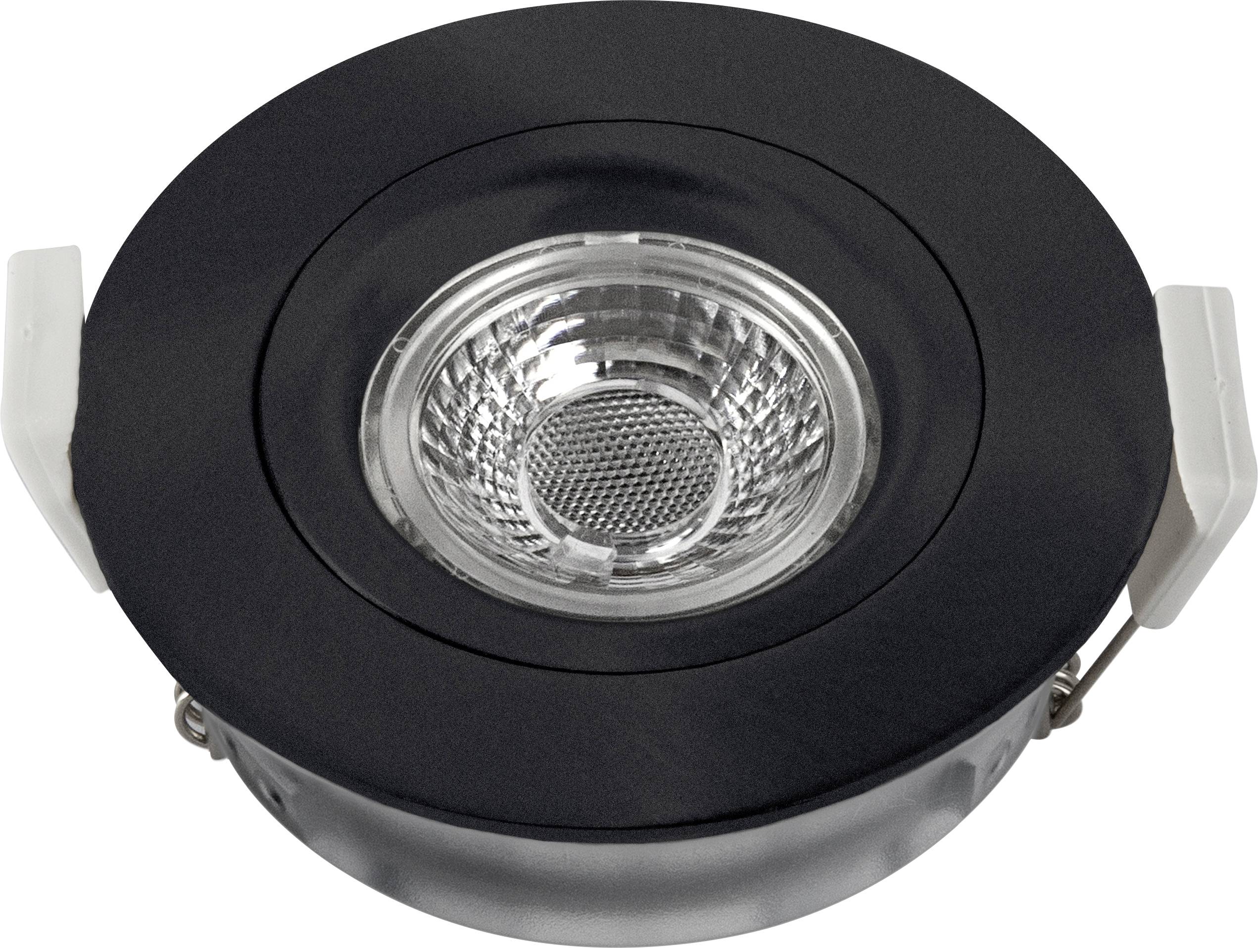 Heitronic 500953 DL6809 LED-Einbauleuchte LED LED fest eingebaut 7 W Schwarz