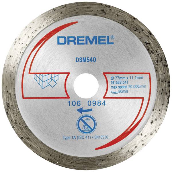 Dremel DSM540 2615S540JB Diamanttrennscheibe 77 mm 1 St. Fliesen, Ziegel, Marmor, Porzellan, Keramik