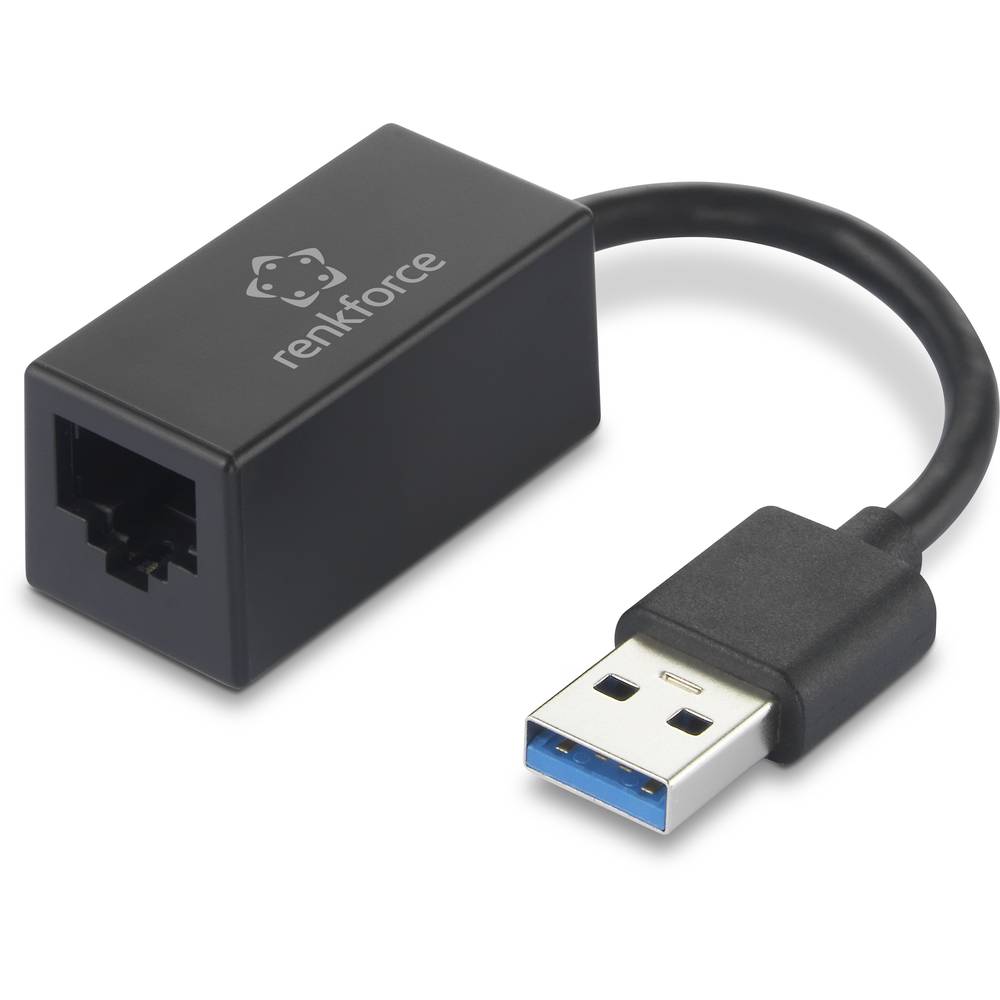 Renkforce RF-4708614 Adapter 1 GBit-s USB 3.2 Gen 1 (USB 3.0), LAN (10-100-1000 MBit-s)