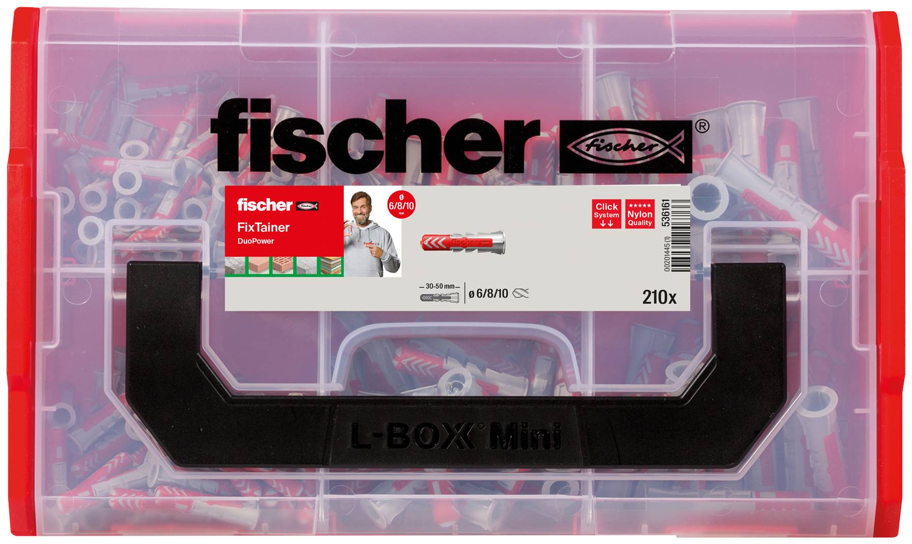 Fischer 536161 FIXtainer - DUOPOWER Dübelsortiment 210 St.-4