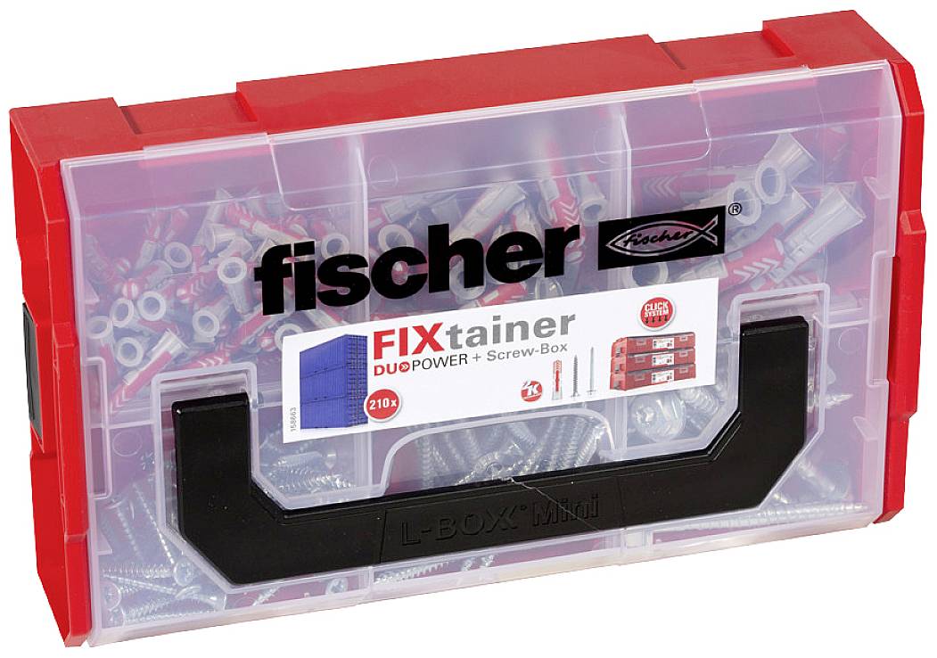 Fischer 536162 FIXtainer - DUOPOWER Dübelsortiment 210 St.
