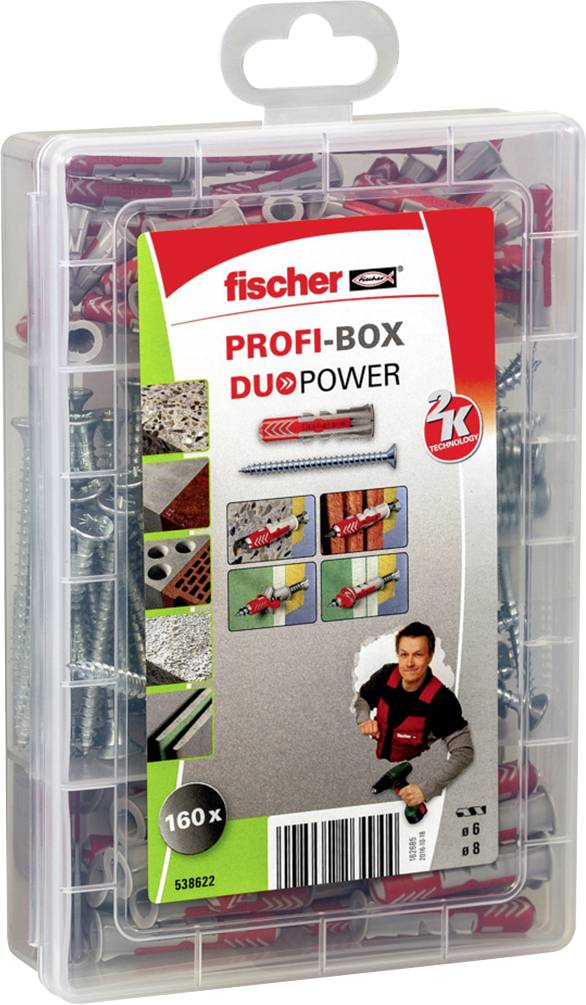 Fischer 538622 Profi-Box DUOPOWER Dübelsortiment 1 Set