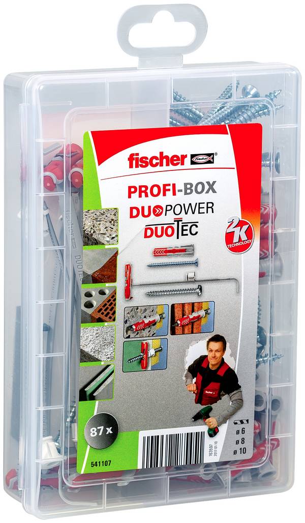 Fischer 541107 PROFI-BOX DUOPOWER-DUOTEC Dübelsortiment   1 Set