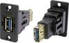 Adapter, Buchse, Einbau USB-Buchse Typ A - USB-Buchse Typ A CP30605N Cliff Inhalt: 1 St.