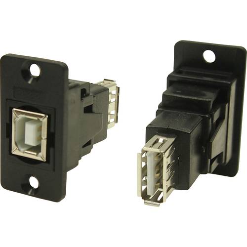 Thumbnail - Adapter, Buchse, Einbau USB-Buchse Typ B - USB-Buchse Typ A CP30607N Cliff Inhalt: 1 St.