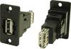 Adapter, Buchse, Einbau USB-Buchse Typ A - USB-Buchse Typ A CP30608N Cliff Inhalt: 1 St.