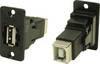 Adapter, Buchse, Einbau USB-Buchse Typ A - USB-Buchse Typ B CP30609N Cliff Inhalt: 1 St.
