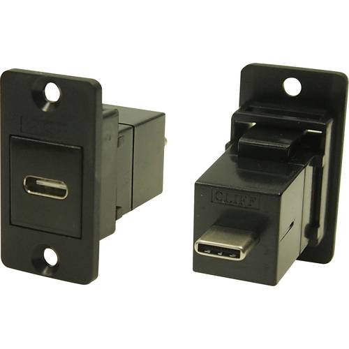 Adapter, Buchse, Einbau USB-Buchse Typ C - USB-Stecker Typ B CP30611 Cliff Inhalt: 1 St.