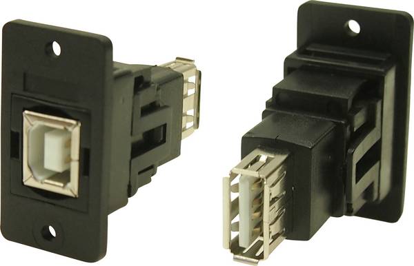 Adapter, Buchse, Einbau USB-Buchse Typ B - USB-Buchse Typ A CP30607NX Cliff Inhalt: 1 St.