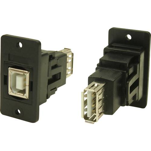 Adapter, Buchse, Einbau USB-Buchse Typ B - USB-Buchse Typ A CP30607NX Cliff Inhalt: 1 St.