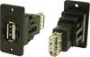 Adapter, Buchse, Einbau USB-Buchse Typ A - USB-Buchse Typ A CP30608NX Cliff Inhalt: 1 St.