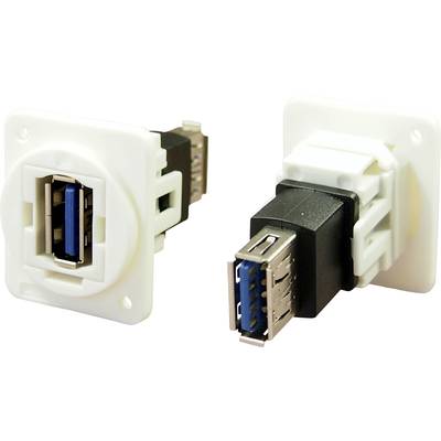 Adapter, Buchse, Einbau USB-Buchse Typ A - USB-Buchse Typ A CP30205NXW  Cliff Inhalt: 1 St. kaufen