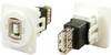 Adapter, Buchse, Einbau USB-Buchse Typ B - USB-Buchse Typ A CP30207NXW Cliff Inhalt: 1 St.