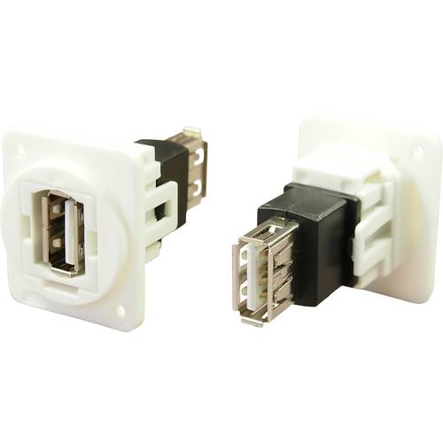 Adapter, Buchse, Einbau USB-Buchse Typ A - USB-Buchse Typ A CP30208NXW Cliff Inhalt: 1 St.