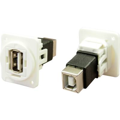 Adapter, Buchse, Einbau USB-Buchse Typ A - USB-Buchse Typ B CP30209NXW  Cliff Inhalt: 1 St. kaufen