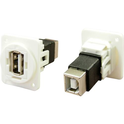 Adapter, Buchse, Einbau USB-Buchse Typ A - USB-Buchse Typ B CP30209NXW Cliff Inhalt: 1 St.