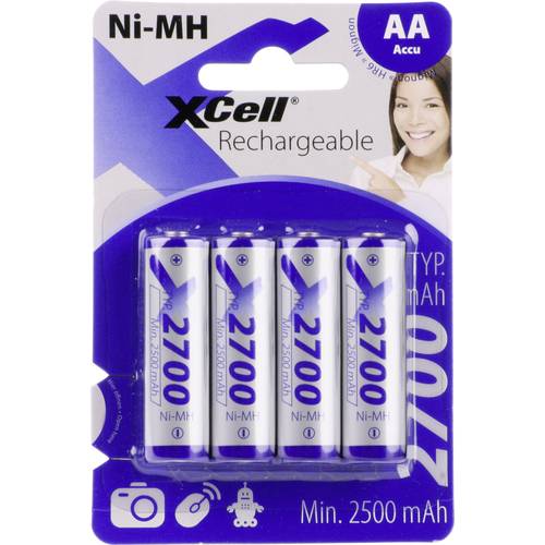 XCell X2700AA B4 Mignon (AA)-Akku NiMH 2700 mAh 1.2 V 4 St.