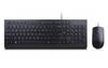 Lenovo Essential Wired Combo Kabelgebunden, USB Tastatur, Maus-Set Multimediatasten, Spritzwassergeschützt Spanisch, QWERTY Schwarz