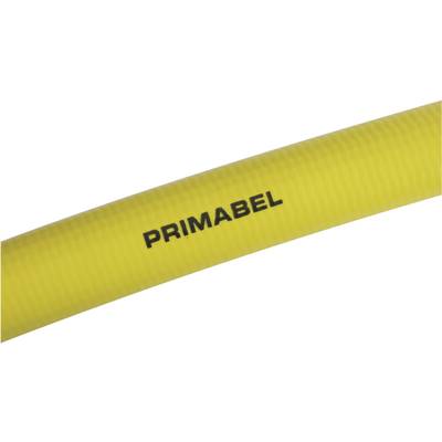 Gelber, gebogener Schlauch mit der schwarzen Aufschrift 'PRIMABEL'.