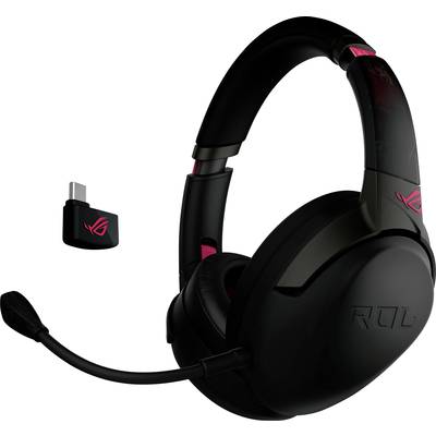 Asus ROG STRIX GO 2.4 Electro Punk Gaming  Over Ear Headset Bluetooth®, kabelgebunden Stereo Schwarz, Rosa Mikrofon-Raus