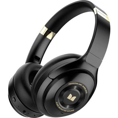 Monster Persona  Over Ear Kopfhörer Bluetooth®, kabelgebunden  Schwarz Noise Cancelling Faltbar, Headset, Lautstärkerege