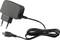 Schwarzes Ladegerät mit einem EU-Stecker und einem USB-Kabel mit Micro-USB-Anschluss, geeignet für elektronische Geräte.