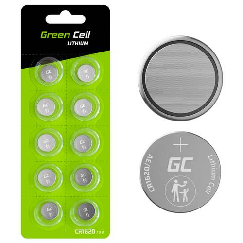 Thumbnail - Green Cell Knopfzelle CR 1620 3 V 10 St. 70 mAh Lithium CR1620