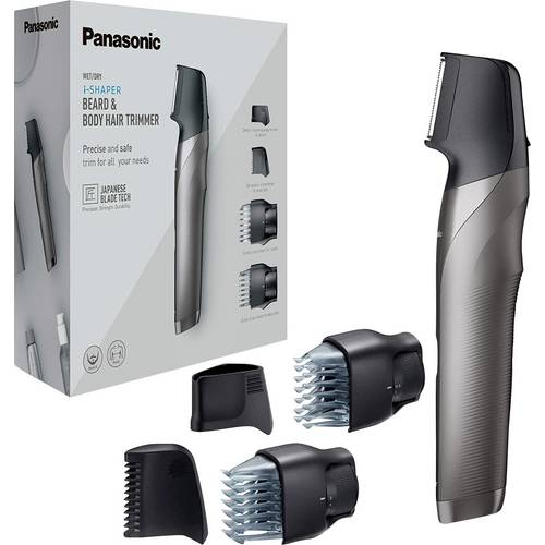 Panasonic Bartschneider, Haarschneider, Körperhaartrimmer abwaschbar Silber, Schwarz