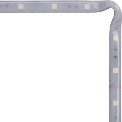 LED-Leuchtstreifen in L-Form, leuchtet an Wand oder Decke, sorgt für indirekte Beleuchtung.