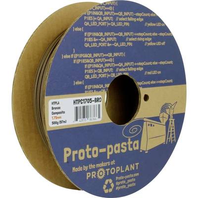 Proto-Pasta HTPC1705-BRO Bronze-filled Metal HTPLA Filament PLA  1.75 mm 500 g Bronze  1 St.