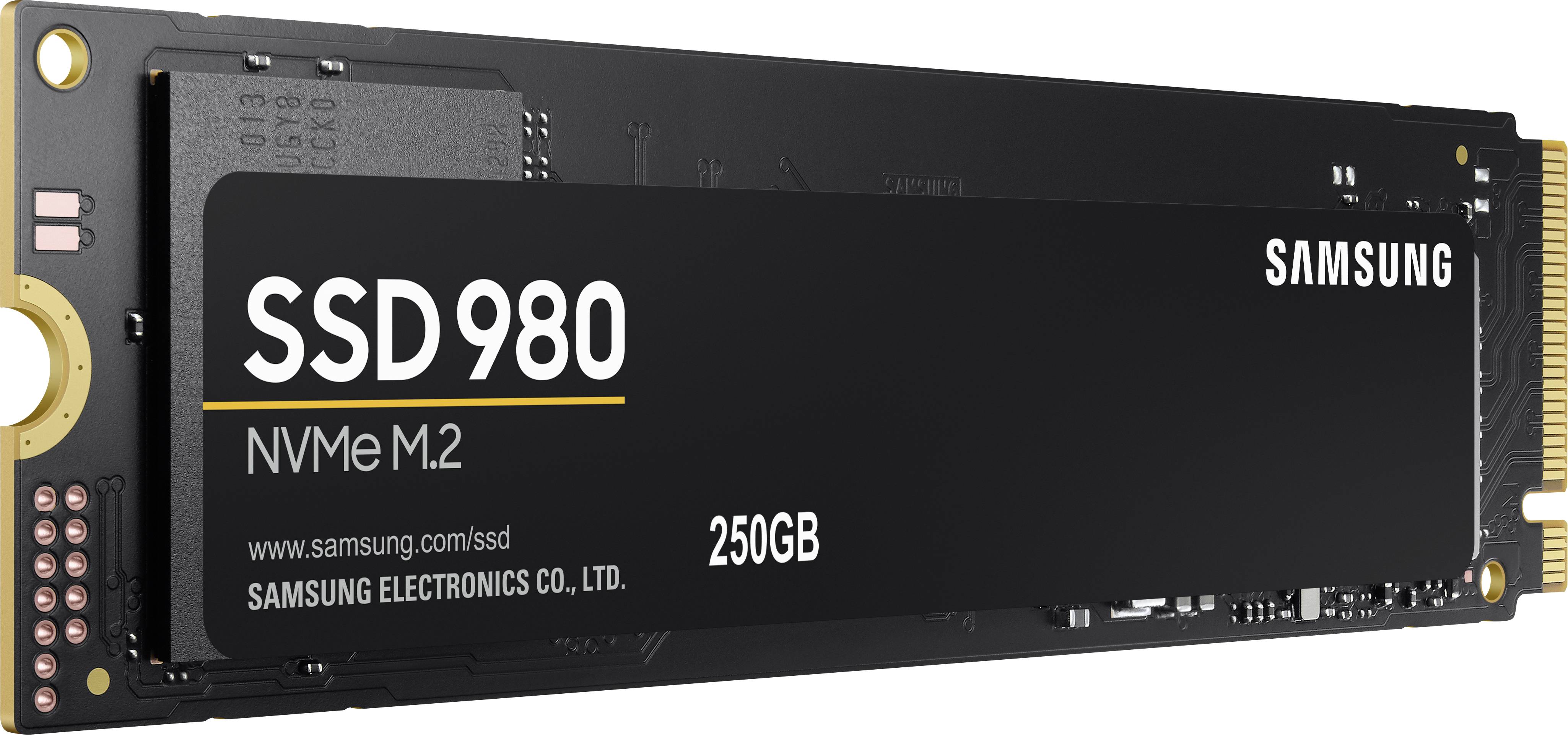 Eine Samsung SSD980 NVMe M.2 mit 250GB Speicherkapazität.