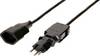 Max Hauri 139982 Strom Verlängerungskabel Schwarz 3.00 m H05VV-F 3G 1 mm² Flache Ausführung