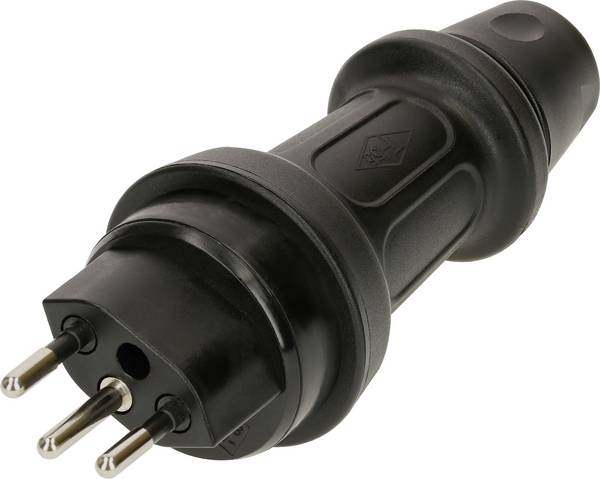 Max Hauri 162200 Netzstecker Schweiz   250 V Schwarz IP55