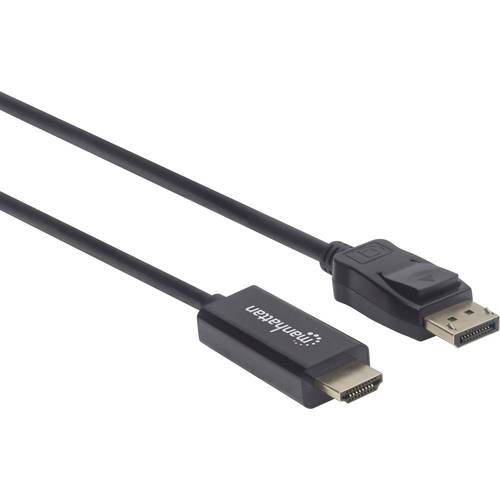 Manhattan DisplayPort / HDMI Adapterkabel DisplayPort Stecker, HDMI-A Stecker 1.80 m Schwarz 152679 DisplayPort-Kabel