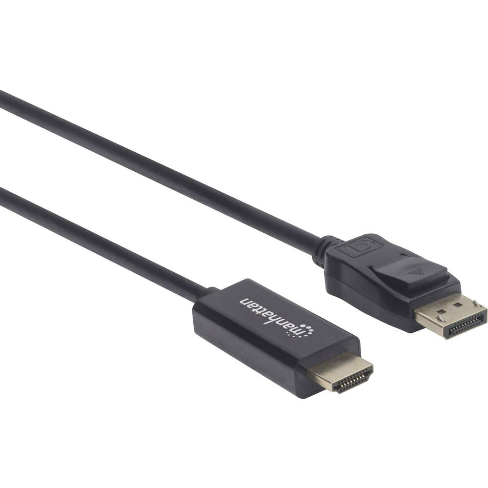 Manhattan DisplayPort-HDMI Adapterkabel DisplayPort stekker, HDMI-A stekker 1.80 m Zwart 152679 Disp