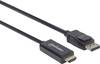 Manhattan DisplayPort / HDMI Adapterkabel DisplayPort Stecker, HDMI-A Stecker 1.00 m Schwarz 152662 DisplayPort-Kabel