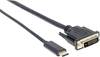 Manhattan USB-C® / DisplayPort Adapterkabel USB-C® Stecker, DisplayPort Stecker 1.00 m Schwarz 152471 USB-C®-Displaykabel