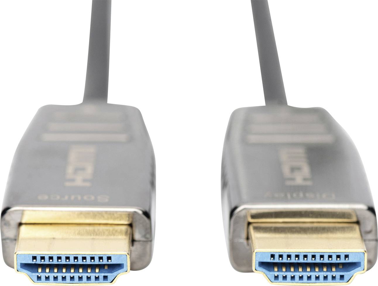 DIGITUS HDMI AOC Hybrid Glasfaser Anschlusskabel Typ A M/M 10m UHD 8K60Hz CE gold bl