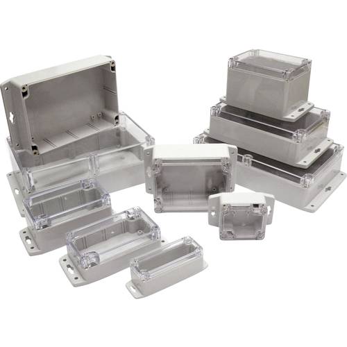 Gainta G279CMF Universal-Gehäuse 120 x 120 x 90 Polycarbonat Hellgrau, Klar 1 St.