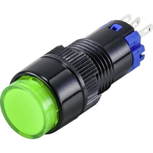 TRU COMPONENTS TC-9428040 LAS2Y-11/G Drucktaster 250 V 3 A 1 x Aus/(Ein) tastend Grün IP40 1 St.