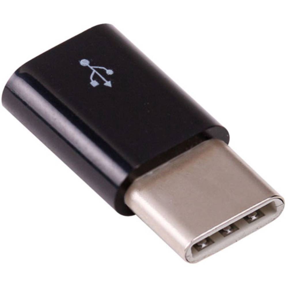 Raspberry Pi® 789RP-19040801 USB-adapter Raspberry Pi [1x USB-C stekker 1x Micro-USB-bus] Zwart