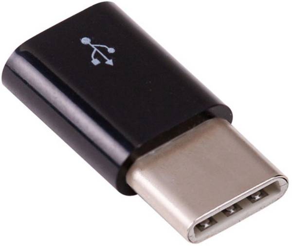 Raspberry Pi® 789RP-19040801 USB-Adapter Raspberry Pi® [1x USB-C® Stecker - 1x Micro-USB-Buchse]  Schwarz