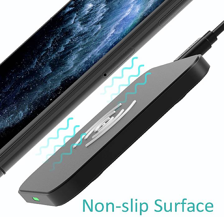 Choetech Qi Wireless Charger 10W Ladegerät für Kopfhörer Telefon schwarz-12
