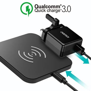 Choetech Qi Wireless Charger 10W Ladegerät für Kopfhörer Telefon schwarz-13