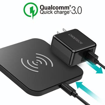 Choetech Qi Wireless Charger 10W Ladegerät für Kopfhörer Telefon schwarz-14