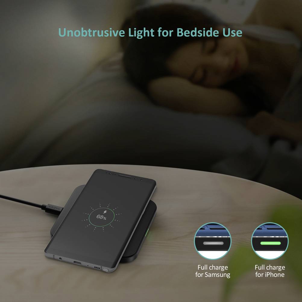 Choetech Qi Wireless Charger 10W Ladegerät für Kopfhörer Telefon schwarz-18