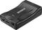 'SPEAKA' HDMI-Konverter, schwarz, mit Anschlüssen für PAL/NTSC, HDMI, Power, DC/5V, Input, Output. Möbelstück im Hintergrund nicht im Fokus.
