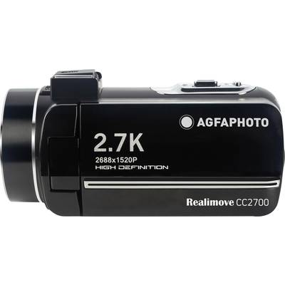 Digitalkamera AGFAPHOTO Realimove CC2700, schwarz, mit 2.7K-Auflösung, 2688x1520P Videoaufnahme, für HD-Filme und Fotos geeignet.